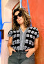FRANCISCA V-NECK // BLACK + WHITE