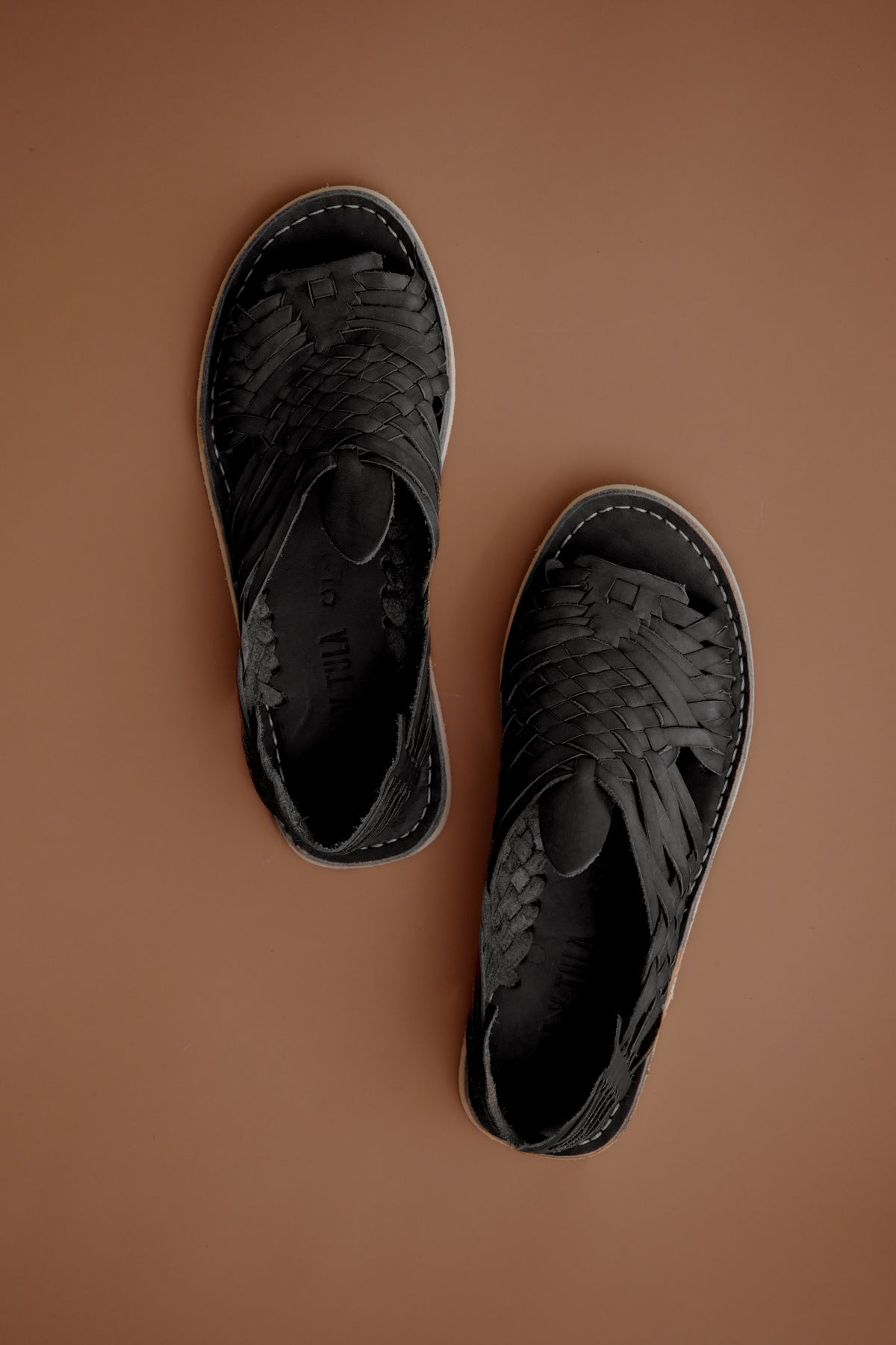 Black Leather Pachuco Huarache - FINAL SALE