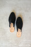 HAND WOVEN LEATHER SLIDES // BLACK
