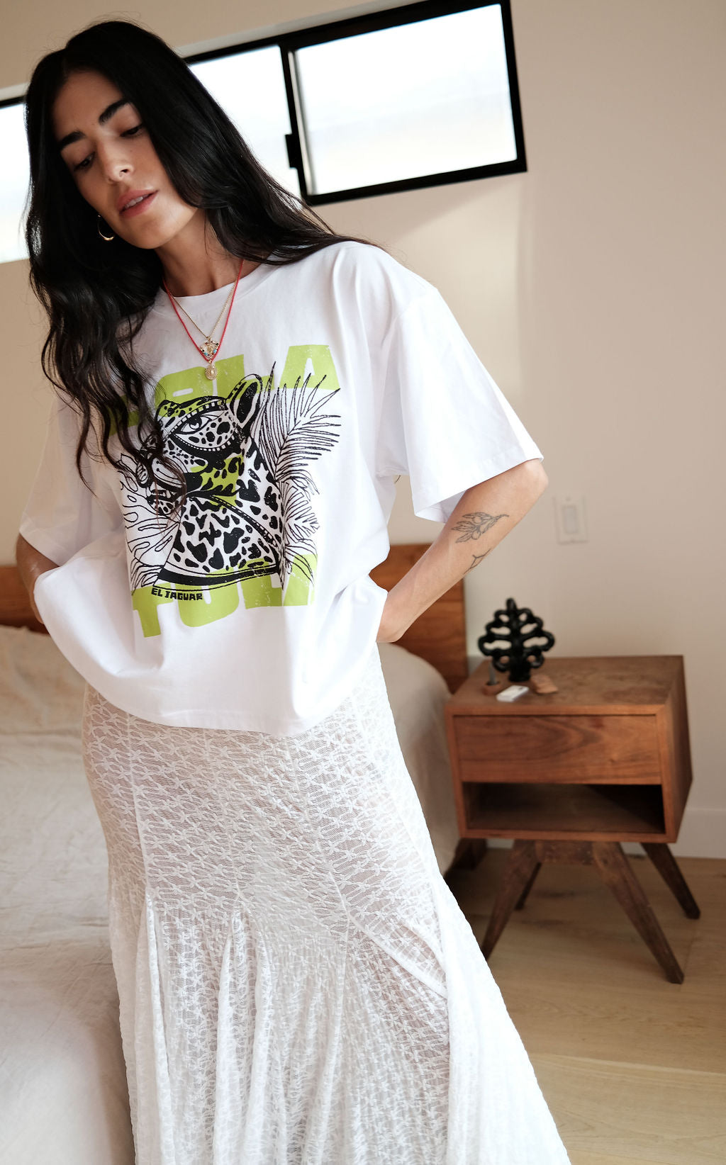 Jungle Jaguar Tee // White - FINAL SALE