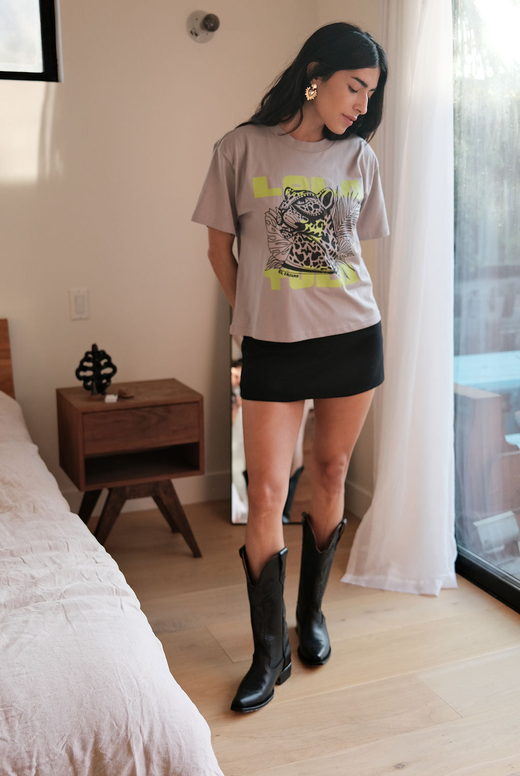 Jungle Jaguar Tee // Grey - FINAL SALE