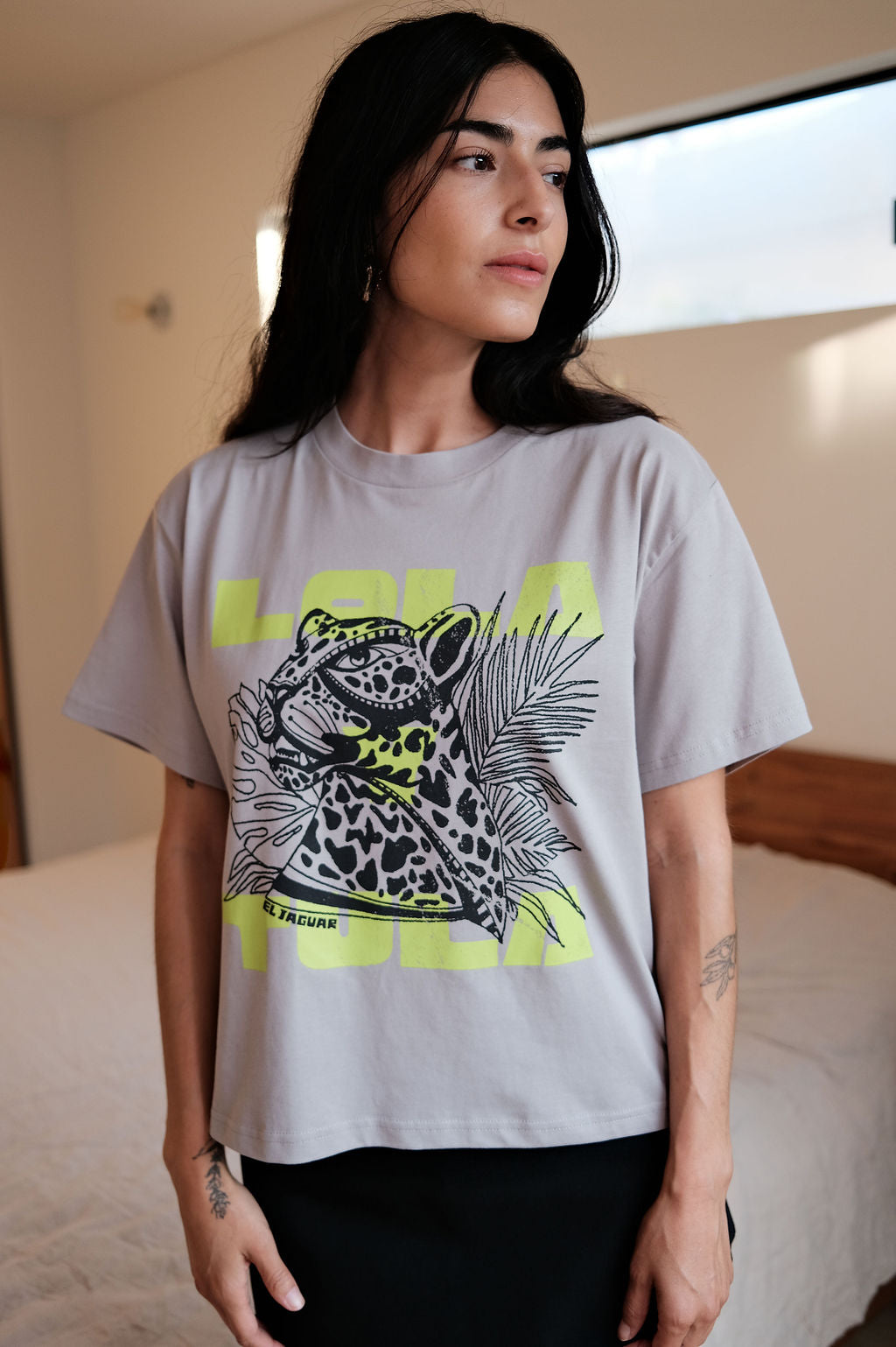 Jungle Jaguar Tee // Grey - FINAL SALE