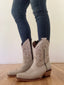 ROUND TOE WHITE BOOTIE