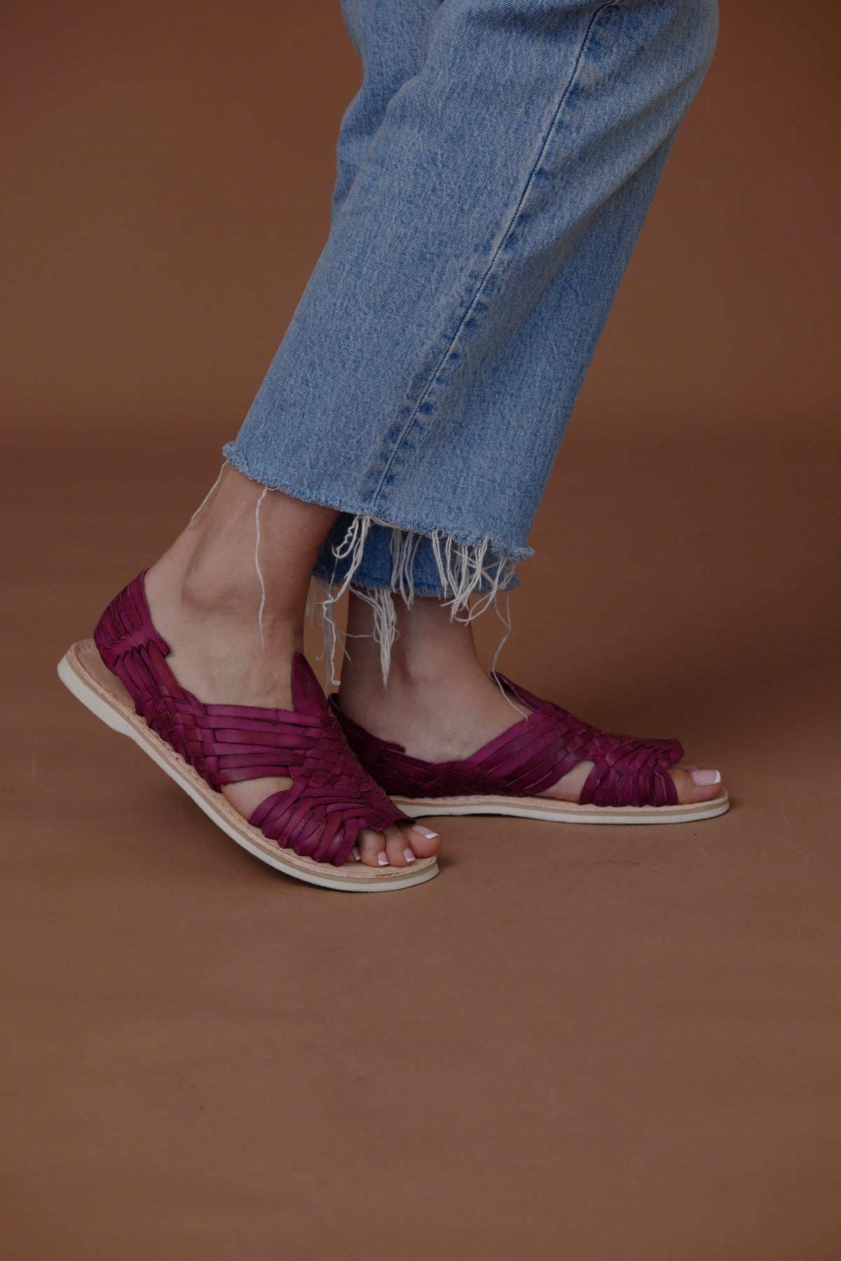Violet Leather Pachuco Huarache - FINAL SALE