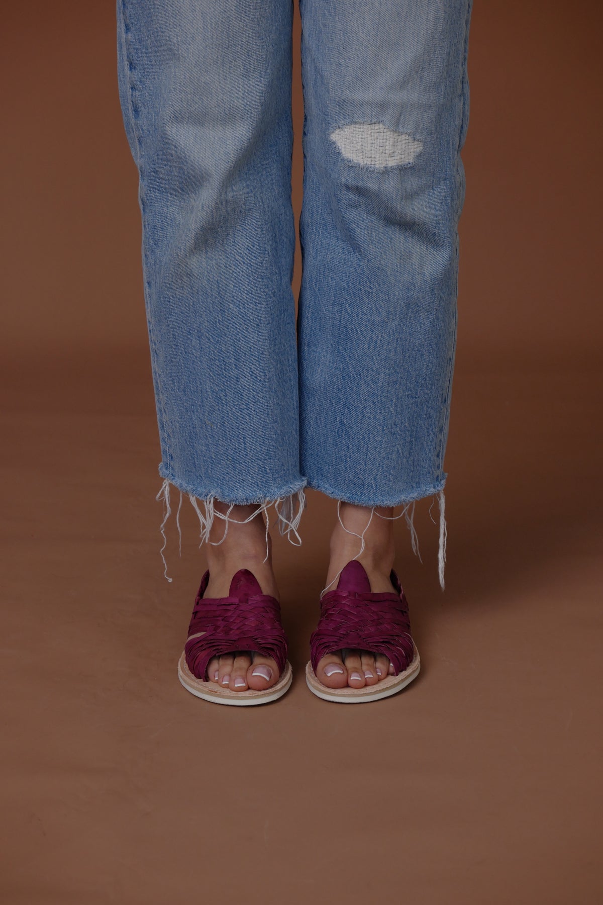 Violet Leather Pachuco Huarache - FINAL SALE