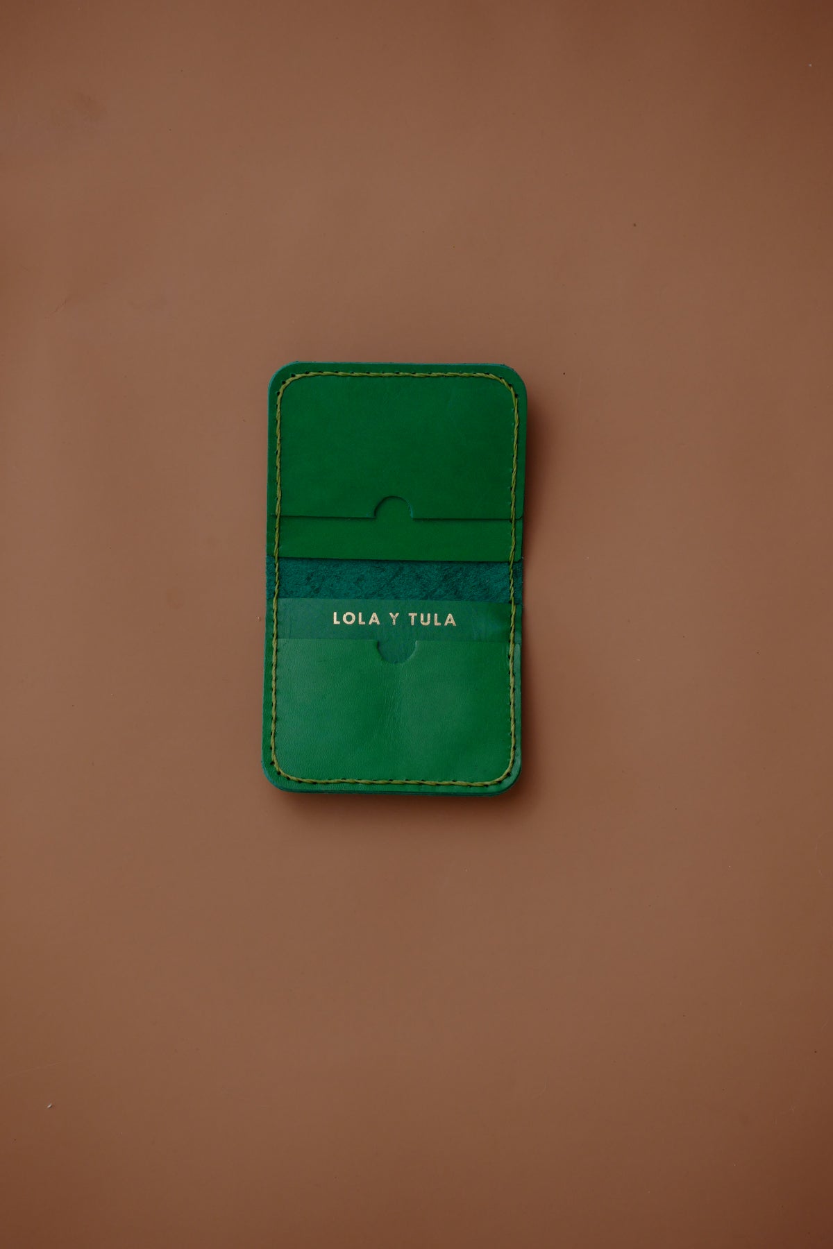 Leather Cardholder Wallet Emerald