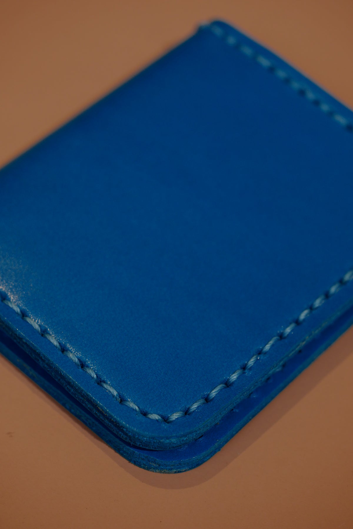 Leather cardholder Wallet Pacific Blue