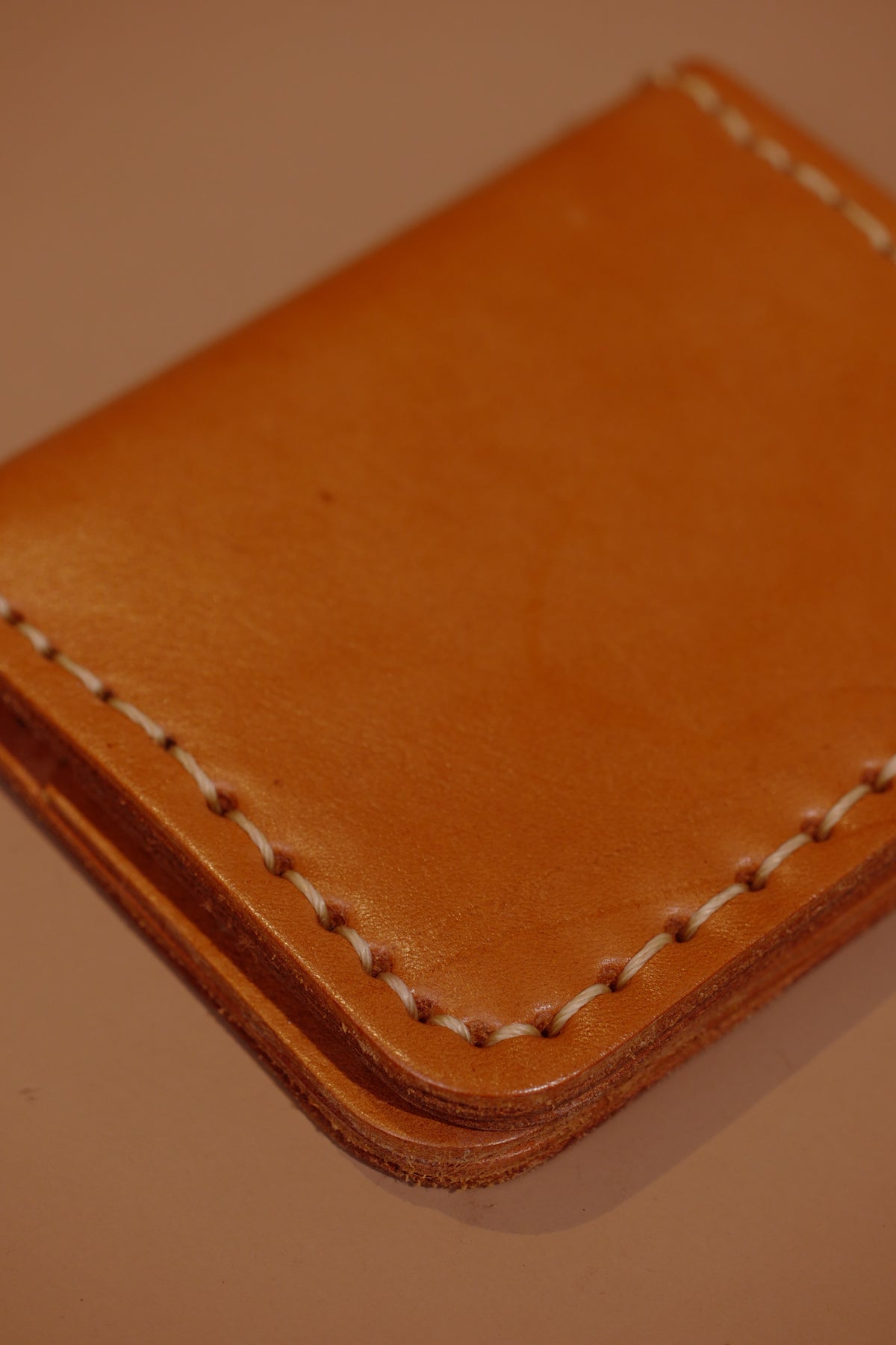 Leather Cardholder Wallet Camel