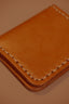 LEATHER CARDHOLDER WALLET // CAMEL