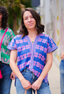 FRANCISCA V-NECK // BLUE + PINK