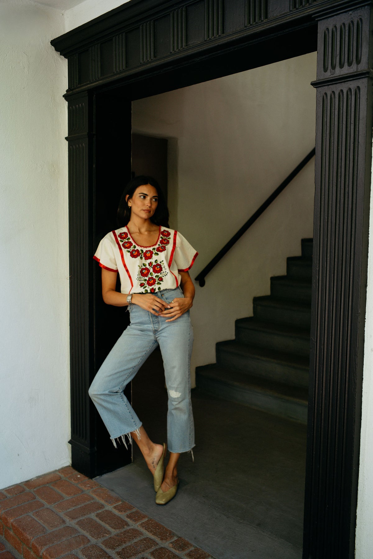 Flor Boho Blouse // Crimson