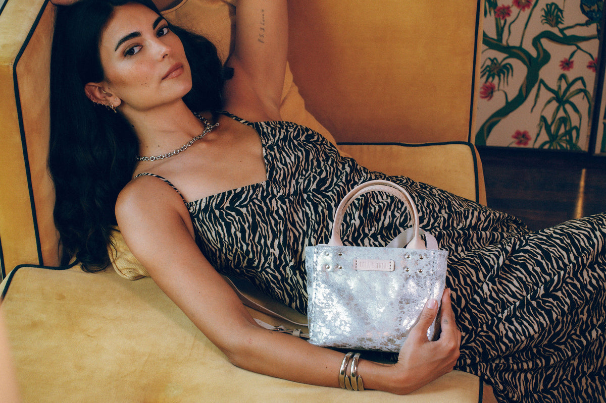 Alejandra 'Chica' Crossbody Tote // Silver