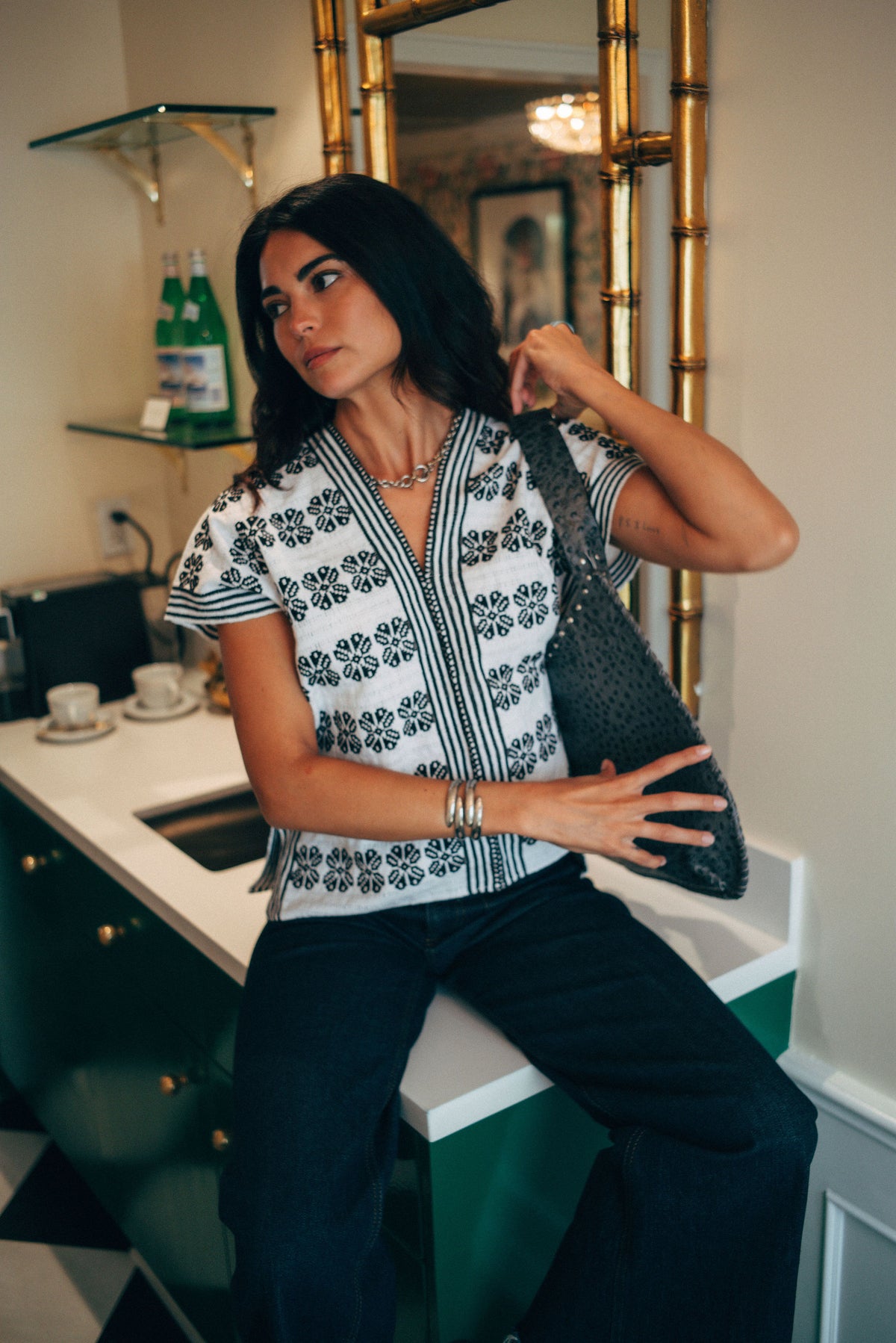 Rebeca Shoulder Bag // Ostrich