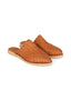 HAND WOVEN LEATHER SLIDES // CAMEL