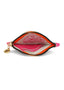 JAGUAR EMBROIDERED ZIP AROUND WALLET // PINK ON PINK