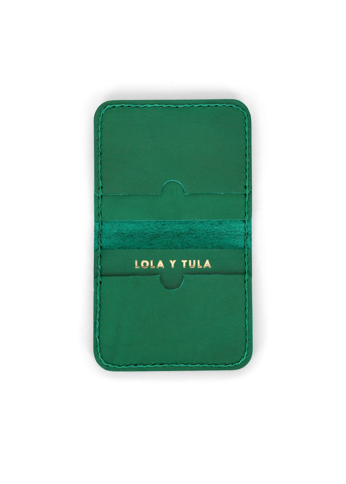 Leather Cardholder Wallet Emerald