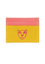 JAGUAR LEATHER CARD HOLDER WALLET // YELLOW + PINK