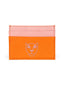 JAGUAR LEATHER CARD HOLDER WALLET // PINK + ORANGE