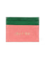 JAGUAR LEATHER CARD HOLDER WALLET // PINK + GREEN