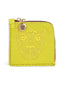 JAGUAR EMBROIDERED ZIP AROUND WALLET // YELLOW
