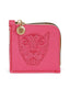 JAGUAR EMBROIDERED ZIP AROUND WALLET // PINK ON PINK