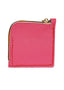 JAGUAR EMBROIDERED ZIP AROUND WALLET // PINK ON PINK