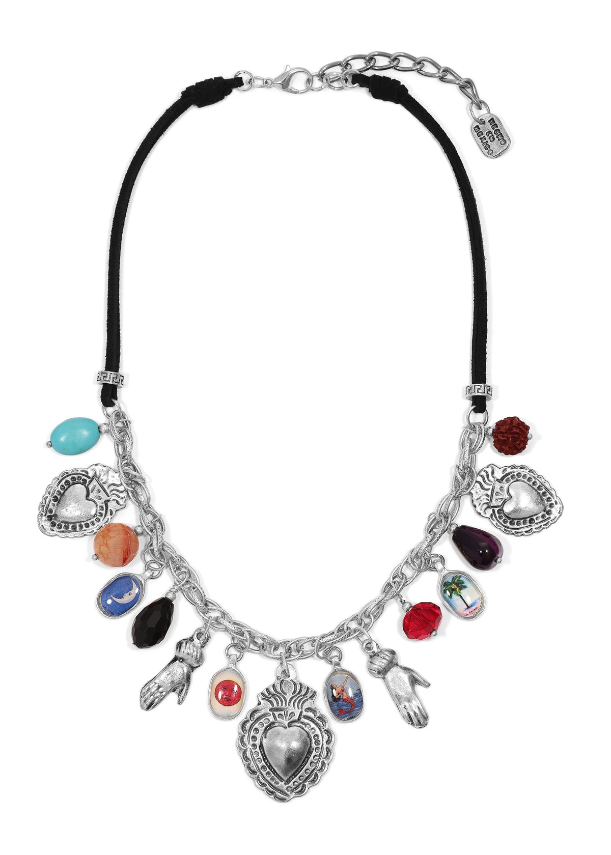 Silver Charm Chain Necklace