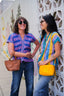 FRANCISCA V-NECK // BLUE + PINK
