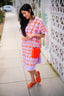 TANGERINE ANIMAL CAFTAN