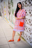 TANGERINE ANIMAL CAFTAN