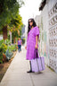 MEXICAN MARKET BAG / LILAC + WHITE
