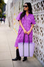 MEXICAN MARKET BAG / LILAC + WHITE