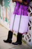 MEXICAN MARKET BAG / LILAC + WHITE