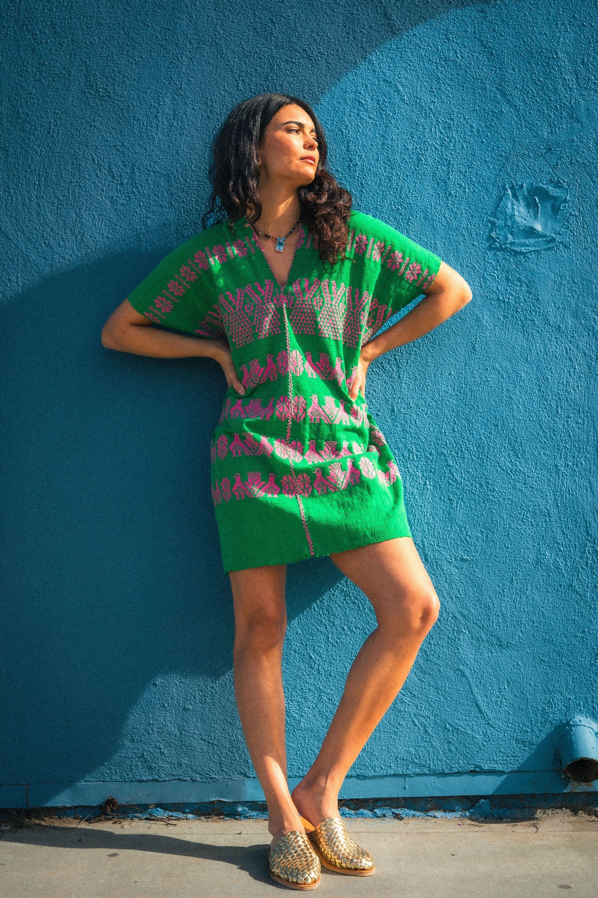 Venice Mini Caftan Green