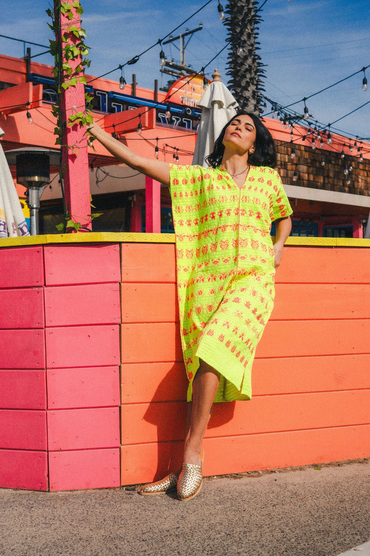 Neon Sea + Sun Long Caftan
