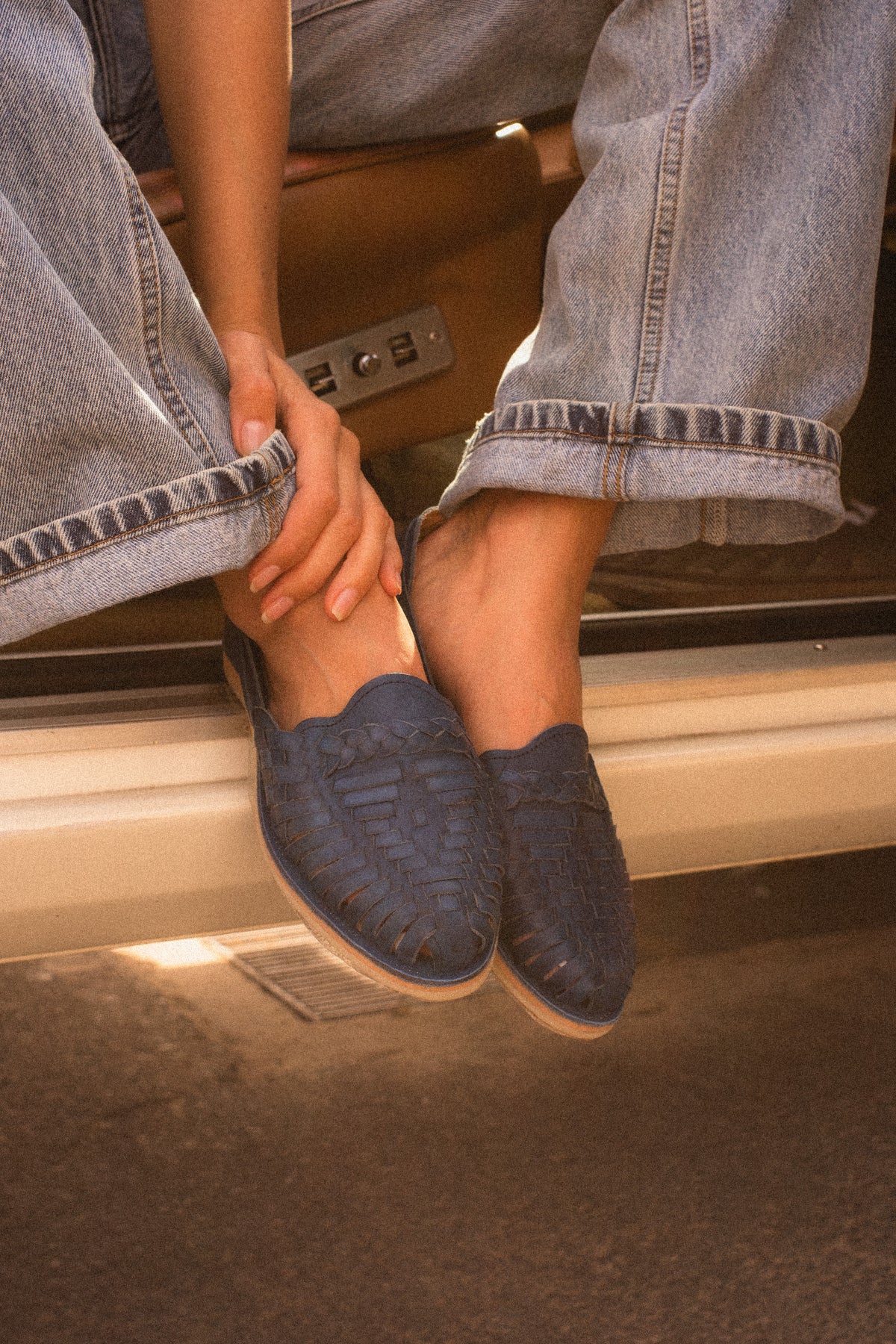 Lapis Leather Huarache - FINAL SALE