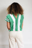 CABO STRIPE V-NECK // EMERALD