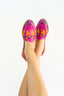 PINK HUARACHE WITH NAVY AND TANGERINE