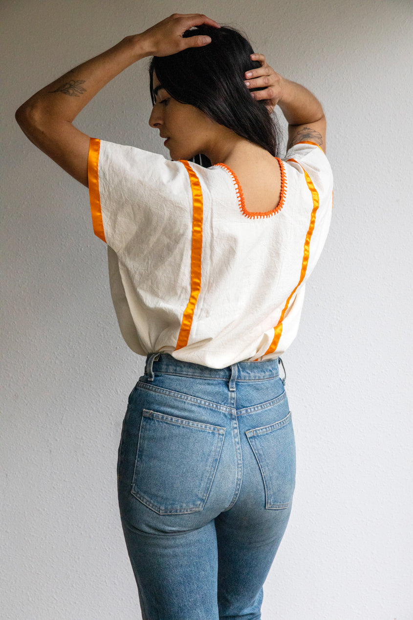 Flor Boho Blouse // Tangerine