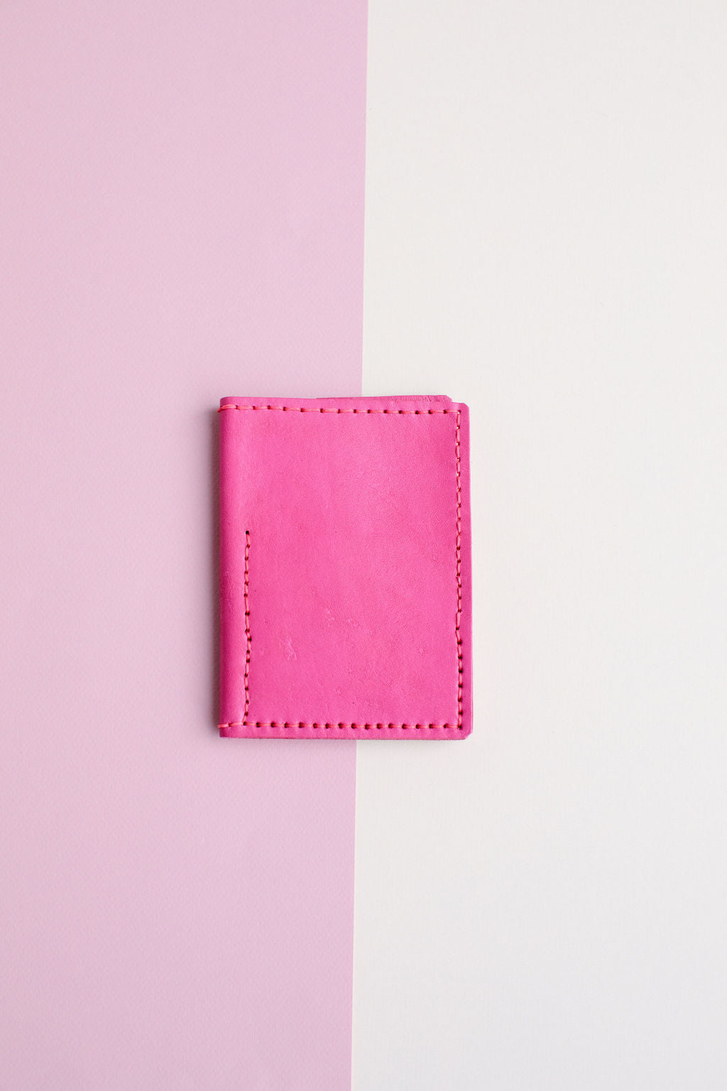 Leather Passport Case Hot Pink