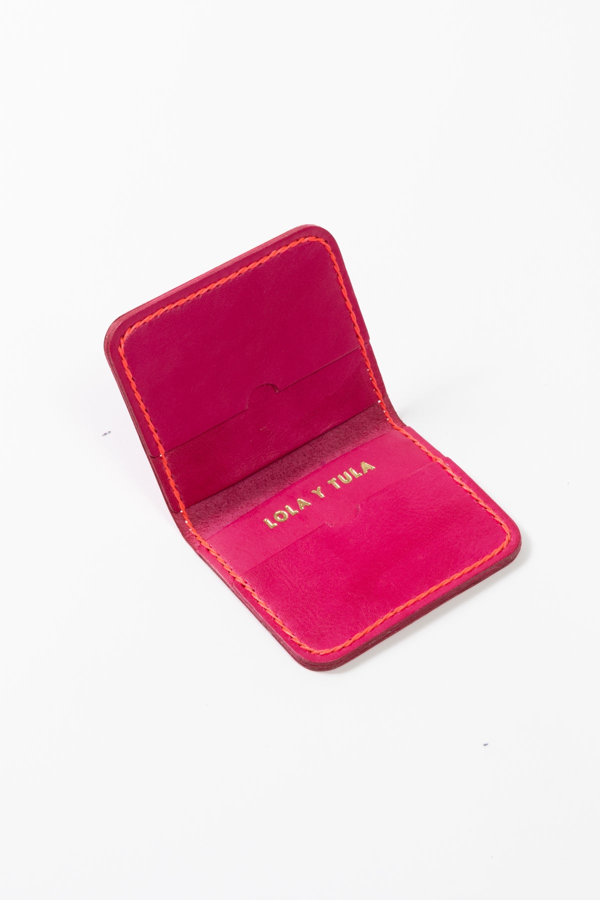 Leather Cardholder Wallet Pink