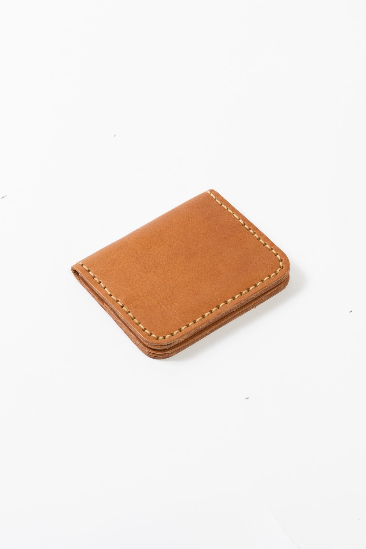 Leather Cardholder Wallet Camel