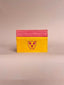 JAGUAR LEATHER CARD HOLDER WALLET // YELLOW + PINK