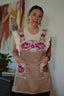 Oaxacan embroidered apron / eyelet lace