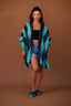 MINI-PONCHO // AQUA STRIPE