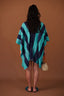 MINI-PONCHO // AQUA STRIPE