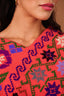 FLORAL CROSS STITCH PONCHO // CORAL