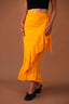 RUFFLED HEM WRAP SKIRT // YELLOW