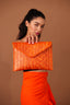 PALM CLUTCH / TANGERINE