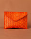 PALM CLUTCH / TANGERINE